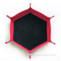 Bescon Hexagon Folding PU Leather and Velvet Dice Tray, Portable Dice Holder for DND, RPG, MTG Dice Gaming D&D Table Games